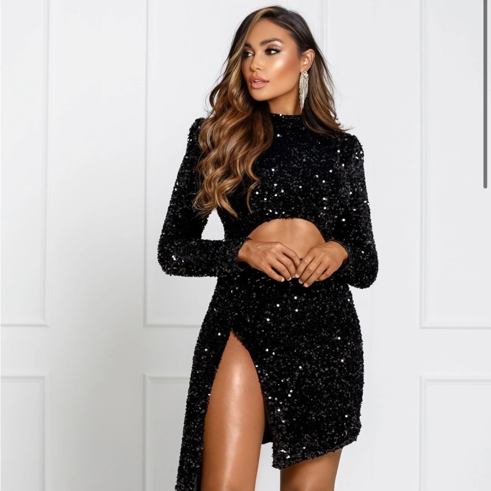 Abyss by Abby Carlyn black gala dress